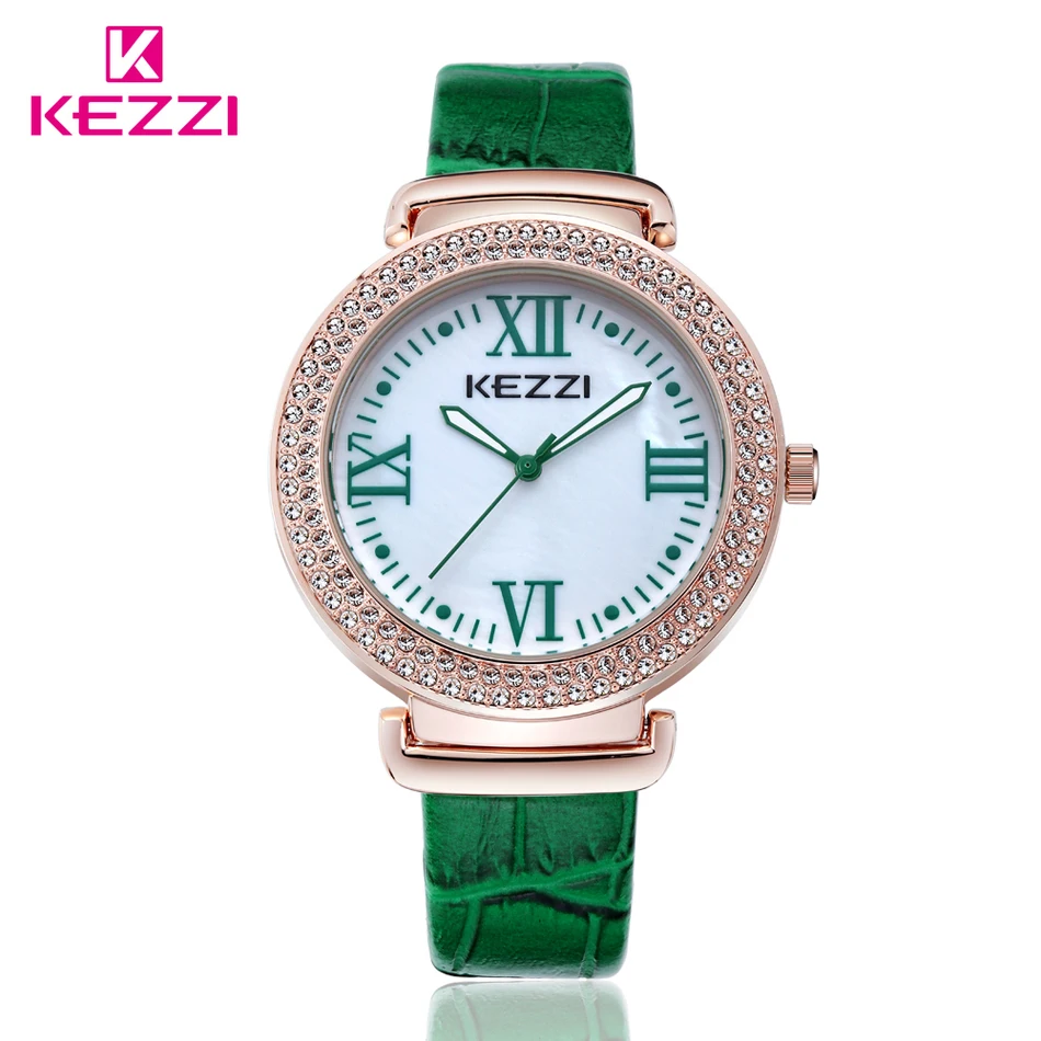 

Fashion Watch Women Elegant Leather Strap Luxury Rhinestone  Roman Number Casual Quartz Watch Ladies Business Watch 2016 Hot
