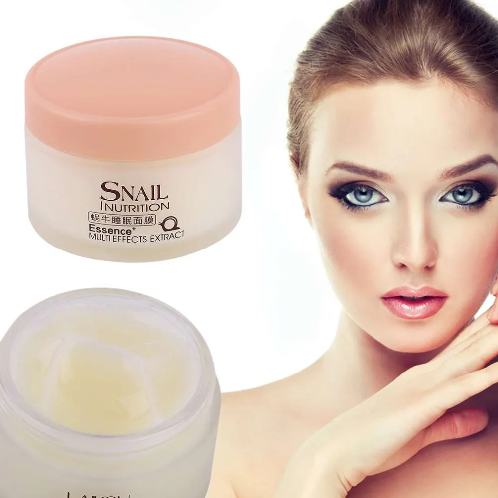 2016 New LAIKOU No Wash Snail Sleeping Mask Cream Essence Moisturizing