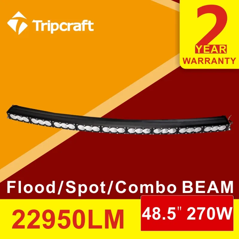 48 5 270W LED light bar doubel color white amber combo spot flood beam font b