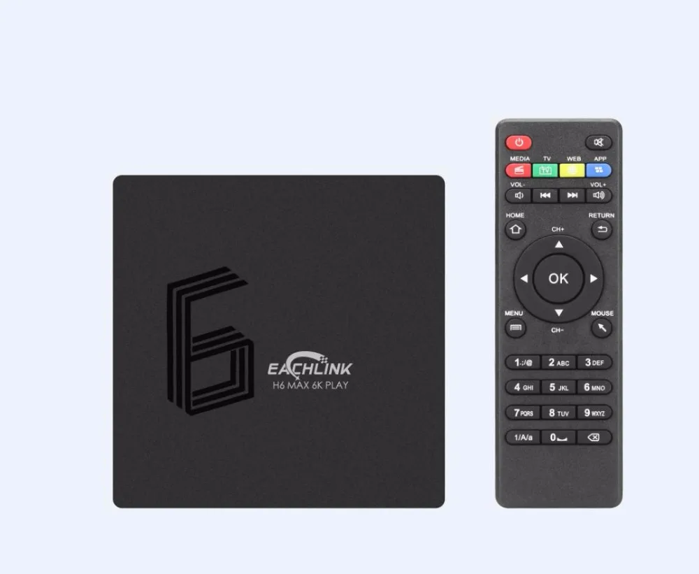 EACHLINK H6 Max Smart tv box Android 9 0 TV Box 4 Гб RAM + 64 ROM 2 4G 5 8 GWiFi 100 Мбит/с USB3.0 BT4.1 Поддержка 6K H.265 |