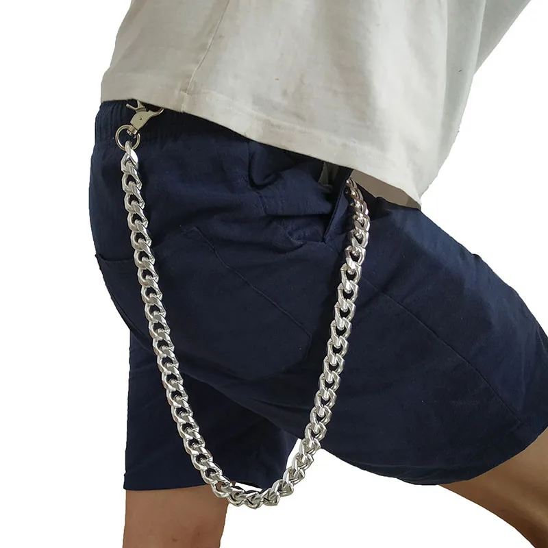 Панк Хип-Хоп Модный кожаный пояс-цепочка на талию мужские брюки цепочка кошелек байкерские джинсы серебряная металлическая безделушка