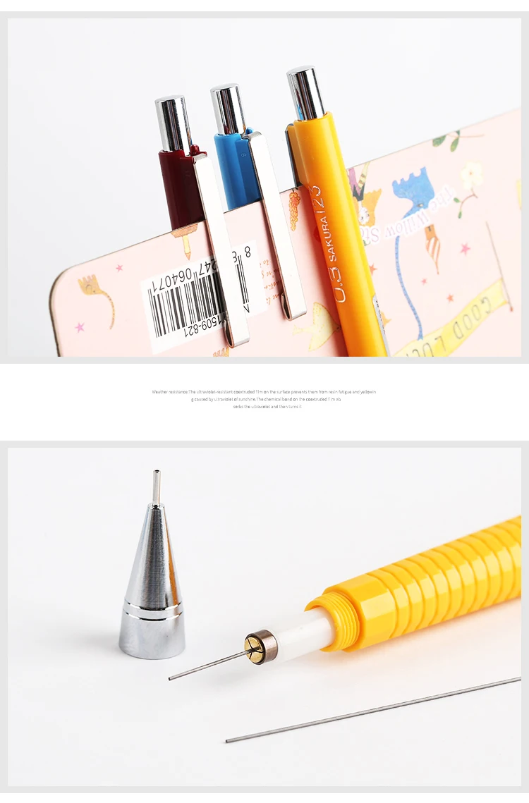 Sakura механический карандаш 0,3 0,5 0,7 0,9 мм автоматический сварочный аппарат разработки карандаши ластик эскизов иллюстрации написания школьных принадлежностей