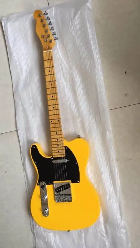 

Wholesale New Left Handed Tel Electric Guitar Top Quality In Yellow 180620