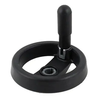 

12mm x 95mm Milling Machine Hand Wheel Black w Revolving Handle for Lathe