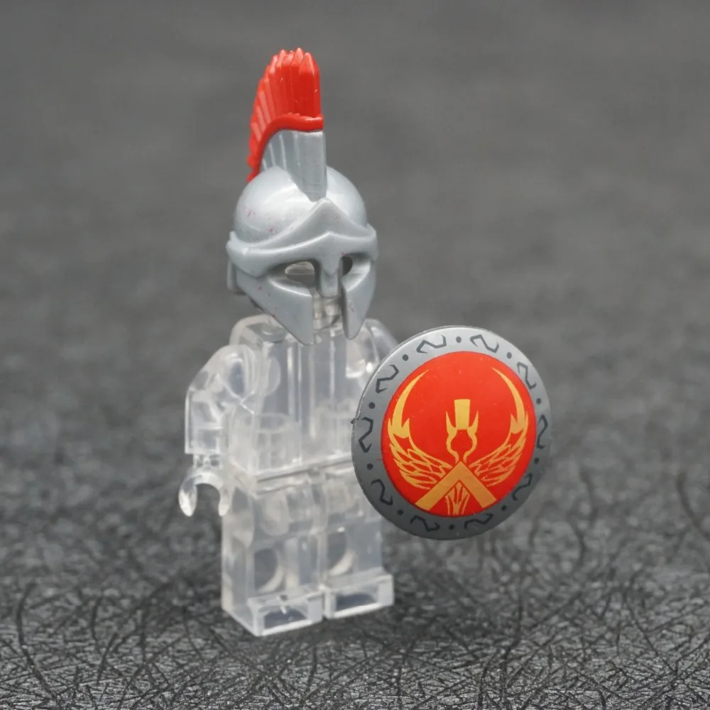 

1 Set DIY Accessories Helmet Compatible Figures Military Weapon Gladiator Army Roman Soldier Building Block Brick Toy X206
