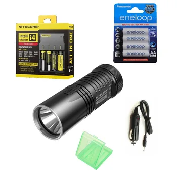 

Nitecore EA41 Cree XM-L2 U2 LED Flashlight 1020 lumens +Nitecore I4 Charger+ 4pcs AA Battery for Panasonic Free shipping