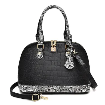 

Woman Bag Fashion Large Capacity Handbags Sexy Snake Pattern Letter Satchels Wild Square Messenger Bags Borse Da Donna J#