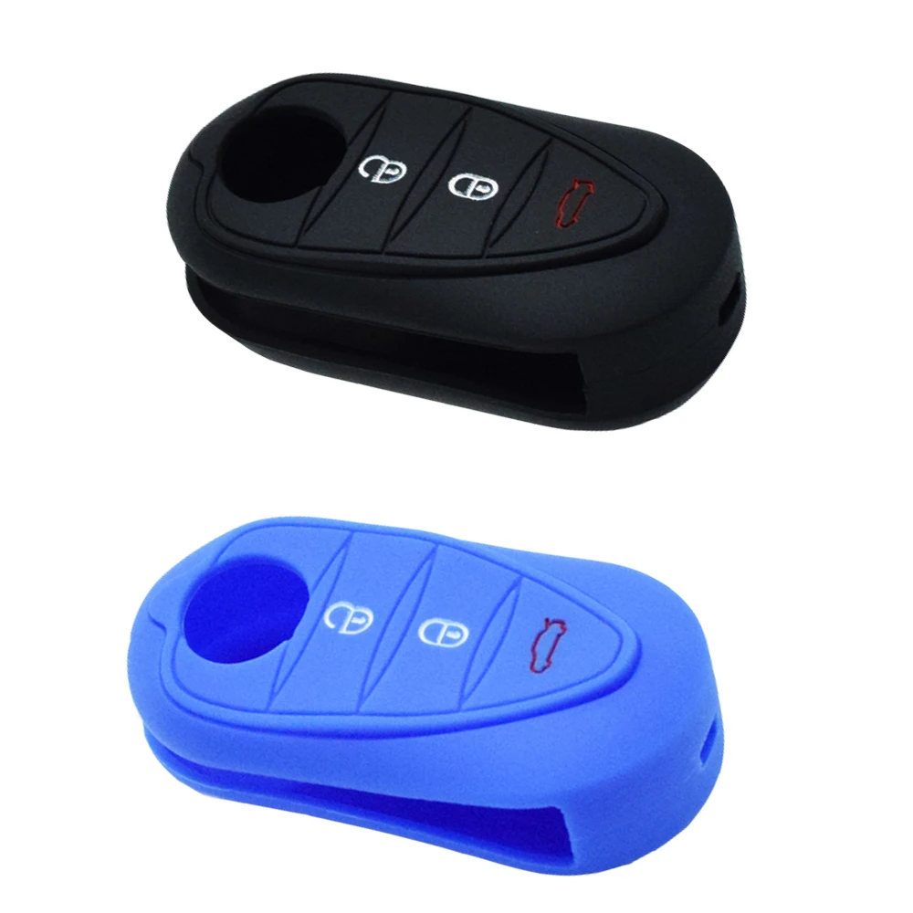 3 Buttons Silicone Car Key Case Cover For Alfa Romeo Mito Giulietta Folding Flip Remote Car Key Shell-3