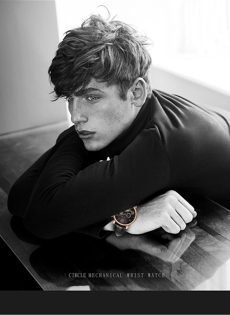 New Men Watches Luxury Rose Gold Mechanical Watches Men Tourbillon Automatic Watches Men Fashion Dress Gentleman Watches