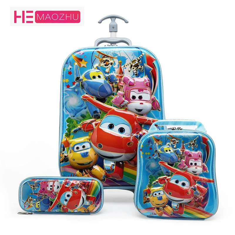 

Brand 3D Boy Anime Trolley Case Kids Climb The Stairs Luggage Travel Rolling Suitcase Girl Cartoon Pull Rod Box Child Pencil Box