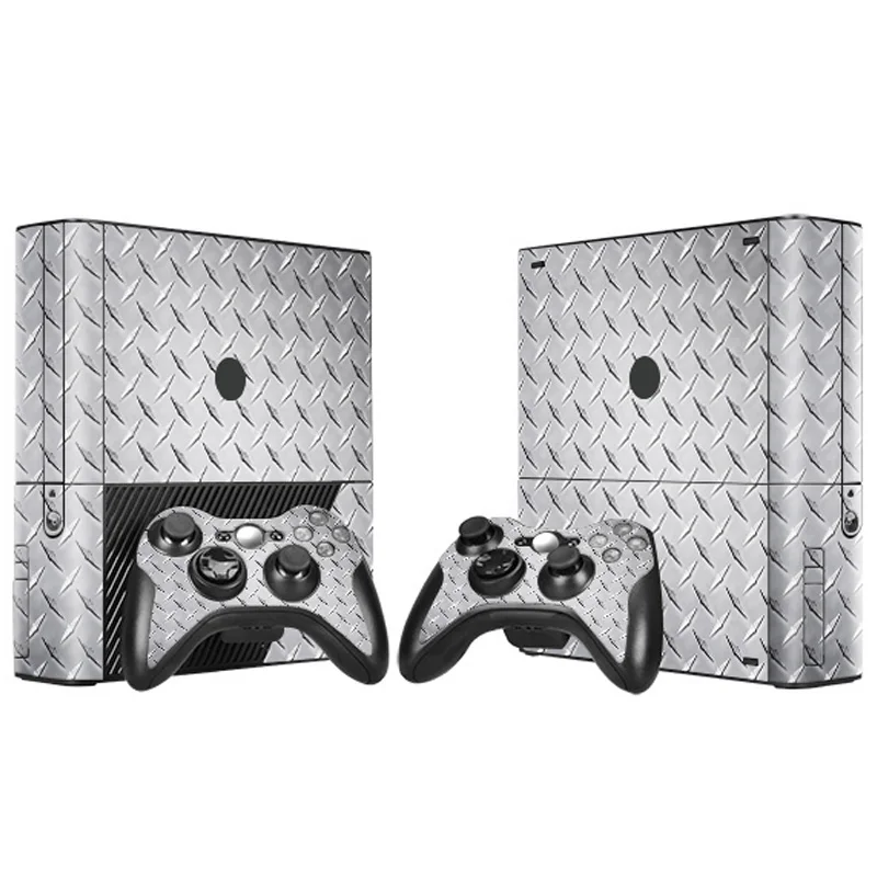 Однотонные белые черные красные синие кожаные наклейки Стикеры для Xbox 360 E