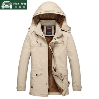 

2020 Winter Thicken Warm Trench Coat Men Brand Fleece Thick jacket Casual Solid Men's Military Coats camperas hombre invierno