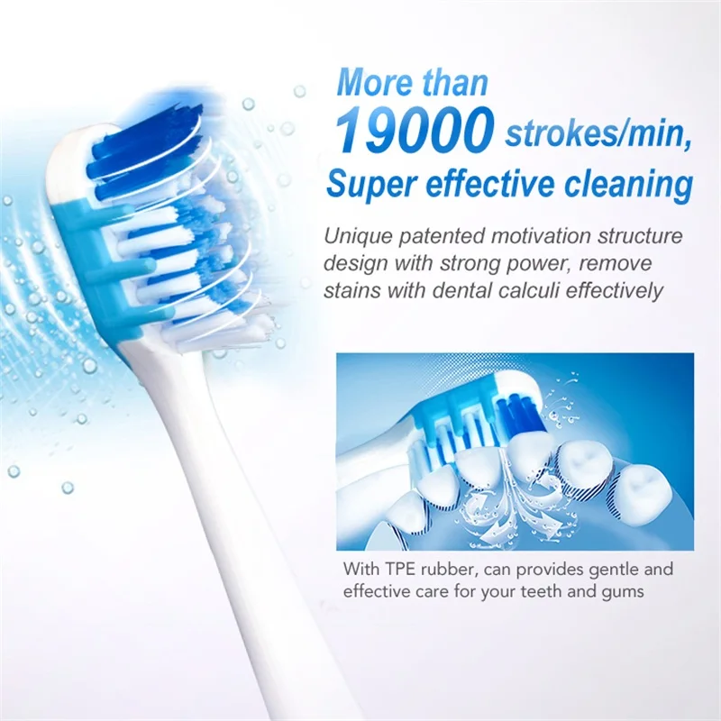 SEAGO Sonic Electric Toothbrush Battery Waterproof Upgraded Adult Travel Safety Toothbrushes With 3 brush head Deep Clean SG963 SEAGO Sonic Electric Toothbrush Battery Waterproof Upgraded Adult Travel Safety Toothbrushes With 3 brush head Deep Clean SG963