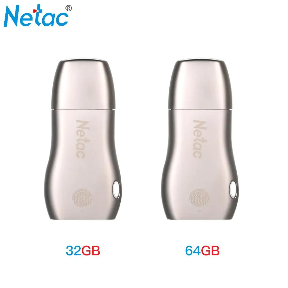 Netac U628 USB3.0 флеш-накопитель 32 Гб 64 Гб Высокое Скорость memory stick Портативный флеш-накопитель отпечатков пальцев Шифрование USB флэш-накопитель