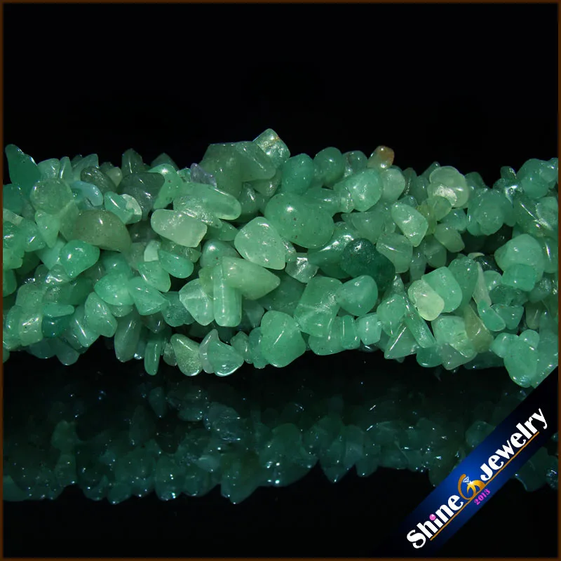 

32" Strand 5-8mm Genuine Natural Aventurine Chip Gems Freeform Gravel Crystal Loose Beads Jewellery Making Material Stone