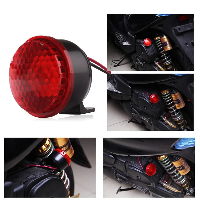 12V Car Motorcycle Six-tone Horn Truck Brake Siren Turn Warning Alarm Horn Stop Reverse Red LED Light Auto Parts Car Accessories