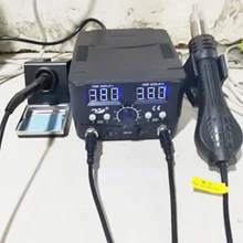 220 В 750 Вт фена 60 Вт паяльник двойной светодиодный с цифровой регулировкой 2 в 1 SMD BGA паяльная станция сварочный набор
