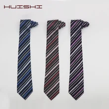 Новейший полиэстер Полосатый галстук для мужчин костюмы дизайн мужской галстук свадебный классический мужской галстук