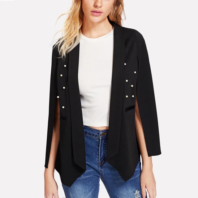 Disc DSQUAENHD Winter Ponchos and Capes for Ladies Beading Asymmetrical Hem Cloak Tailored Collar Open Stitch Slim Cape Coat Poncho Disc DSQUAENHD Winter Ponchos and Capes for Ladies Beading Asymmetrical Hem Cloak Tailored Collar Open Stitch Slim Cape Coat Poncho