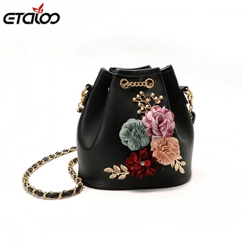 

2020 Korean New Flower Bucket Shoulder Bags Handbags Messenger Bags small bag