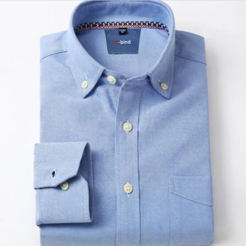Весна осень мужская деловая одежда формальные рубашки Camisa, длинные рукава с отворотом однотонные яркие цвета дышащие удобные рубашки топы - Цвет: blue