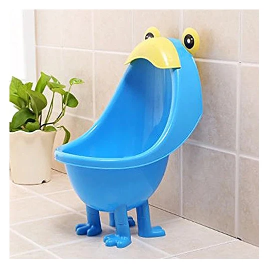 

FSLH Baby Boys Urinal Potty Traing Stand Vertical Urinal Groove with Funny Aiming Target (Blue)