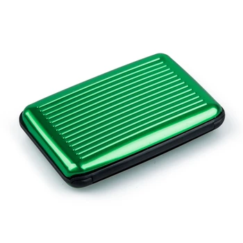 

Business Id Credit Card Holder Wallet Aluminum Metal Case Box-Light green