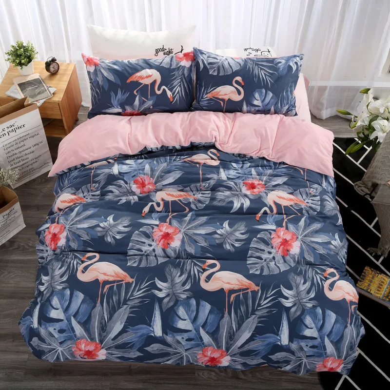 نوم مجموعات الفراش القطن الأخضر جميل النحام المطبوعة غطاء لحاف مريح ودافئ مجامع نوم مجموعات الفراش القطن الأخضر جميل النحام المطبوعة غطاء لحاف مريح ودافئ مجامع