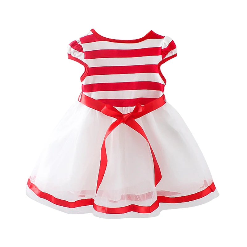 Stylish 2019 Summer Children s Clothing Toddler Girls Dresses Casual Short Sleeve Striped Children Princess Dresse