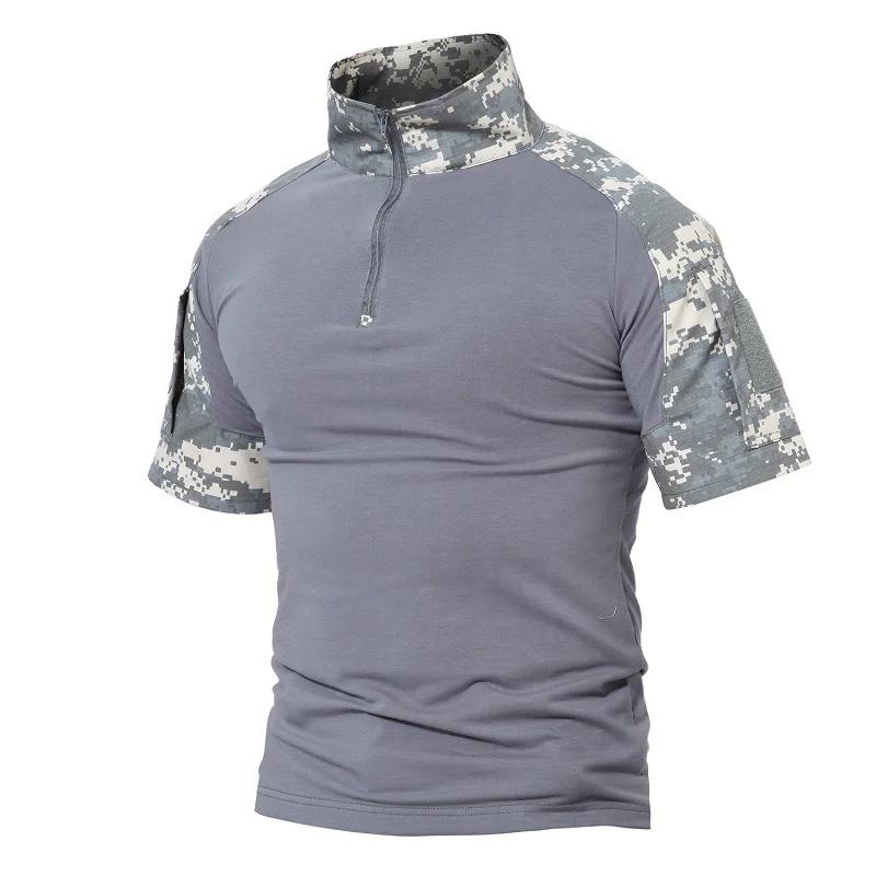 

Men Summer Camouflage Army Short Sleeve Soldiers Combat Military T-shirt Multicam Clothing Cotton Camo Shirts Tactical T Shirt