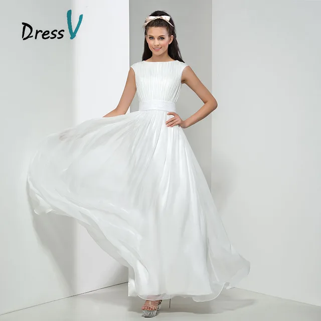 White Chiffon Bridesmaid Dresses 2017 Long Maid Of Honor Gowns White Chiffon Bridesmaid Dresses 2017 Long Maid Of Honor Gowns Cap Sleeves Wedding Party Beach
