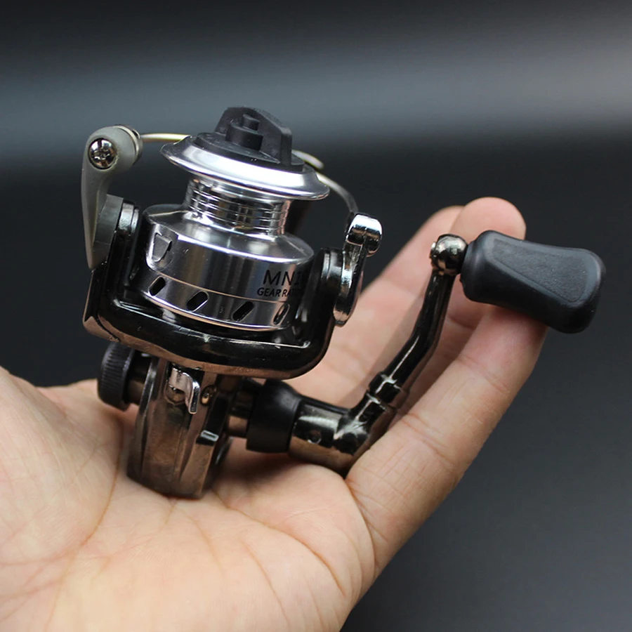 Super Pocket Spin Reel Small Ice Fishing Wheel Coil Full Metal Mini  Spinning Reels 4.3:1 Zinc Alloy Ultra Light for Winter Fish