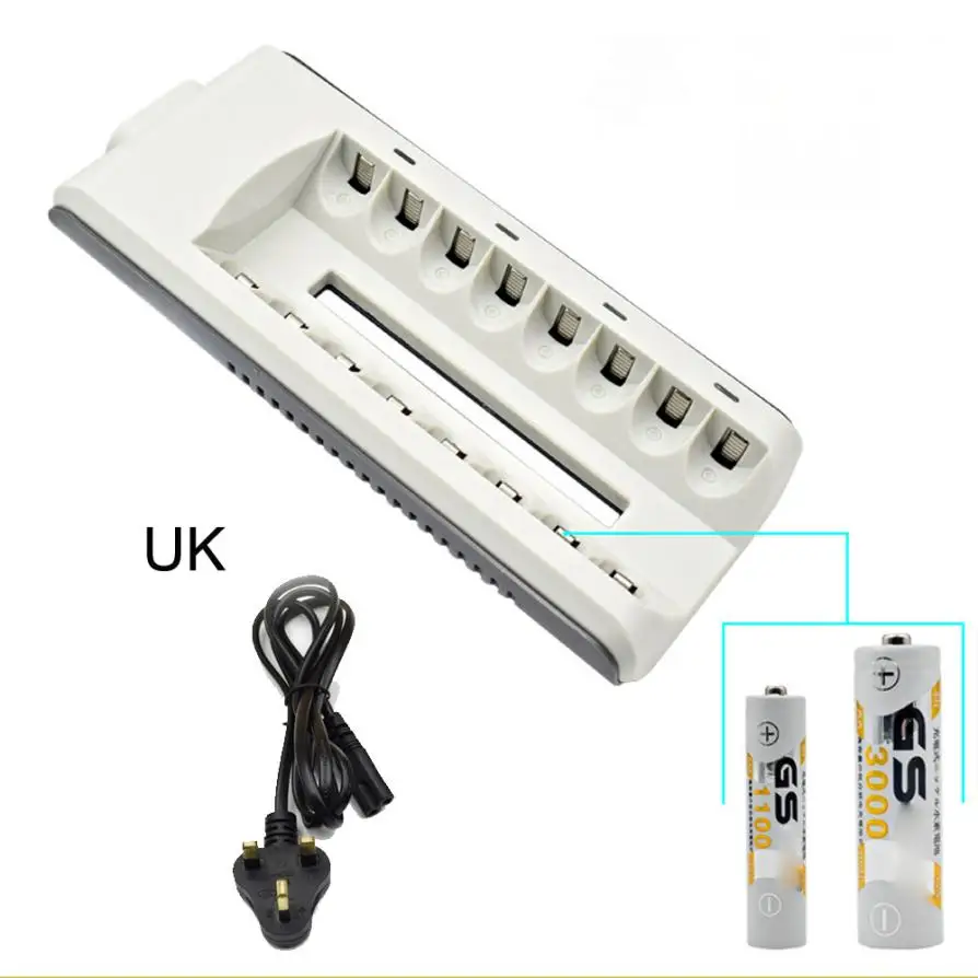

8 Slots Smart Fast Charger AA AAA Ni-MH / Ni-Cd Batteries Rechargeable Battery drop shipping nov2