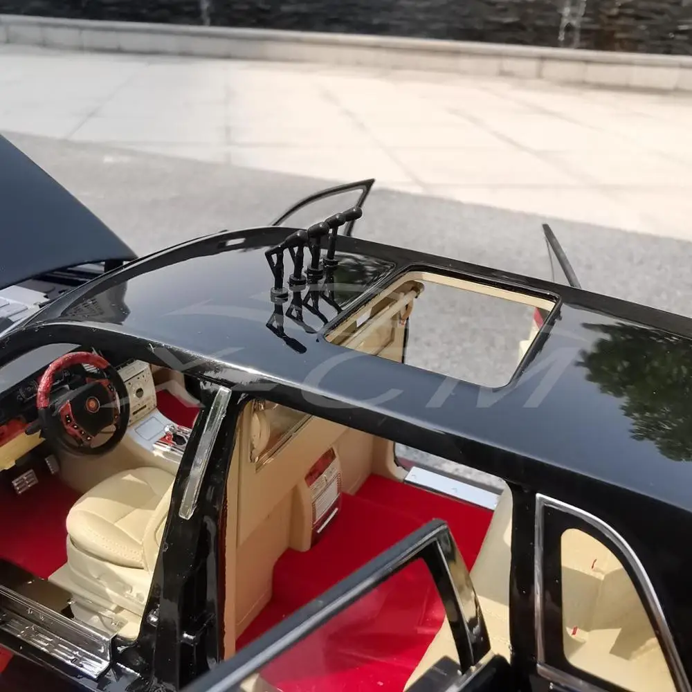 DiecastCar модель 1:24 Hongqi 70 лет юбилей парад автомобиль(черный)+ маленький подарок