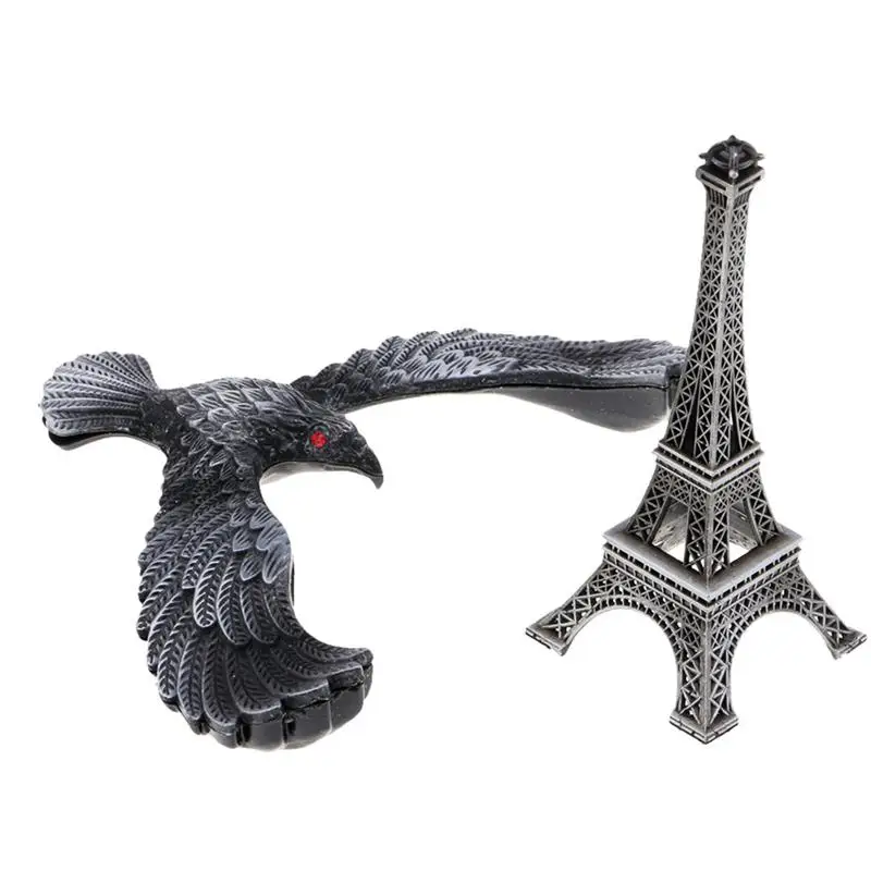 Creative Balance Eagle Gravity Bird Ornaments New Exotic Relief Toys Children's Birthday Gift Tower Home Decoration Accessories - Цвет: Silver