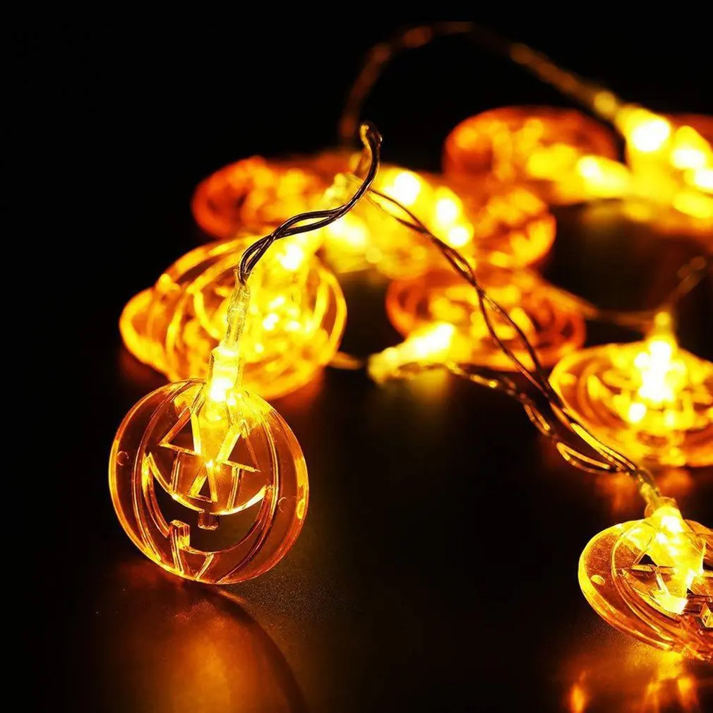 20 светодио дный гирлянды светодиодные LightsHalloween Тыква гирлянды светодиодные фонари батарея питание новинка Крытый открытый декоративные