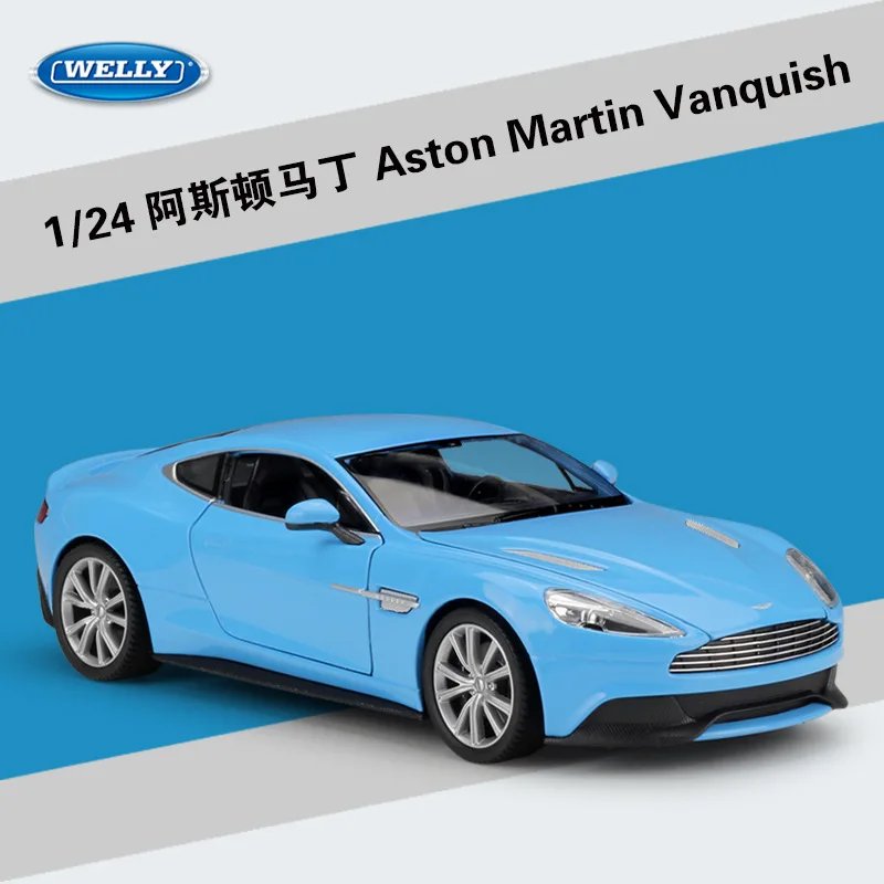 Welly литье под давлением 1:24 Масштаб симулятор Aston Martin Vanquish модель автомобиля сплав спортивный автомобиль металлическая игрушка автомобиль для детей Коллекция подарков