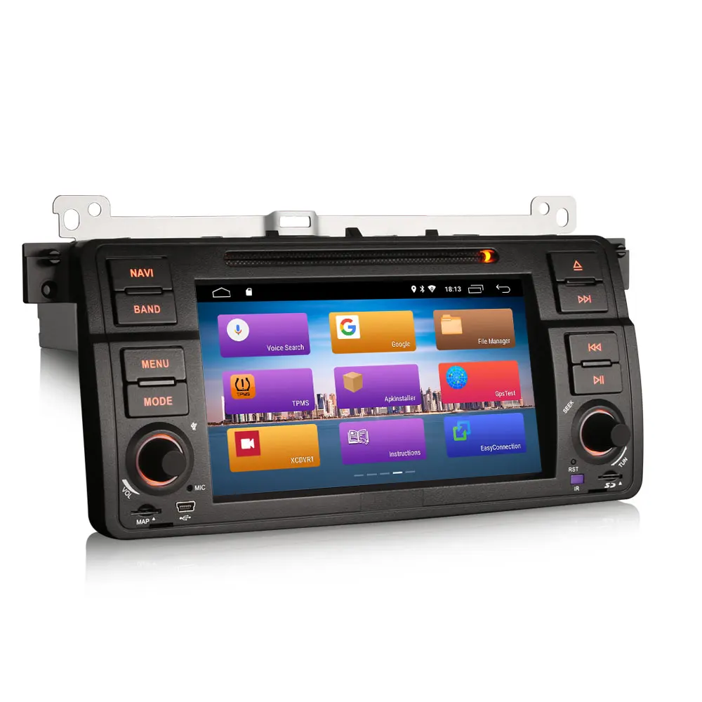 Perfect 7" Android 8.1 Oreo OS Car DVD Multimedia GPS Radio for BMW E46/318/320/325/M3 1998 1999 2000 2001 2002 2003 2004 2005 2006 4