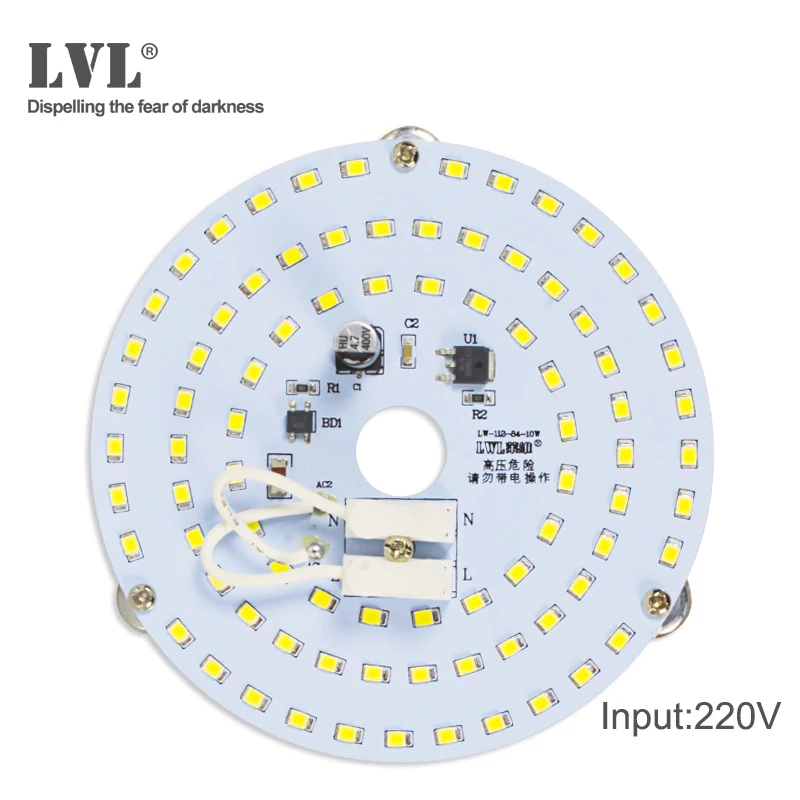 Светодиодный Панель свет 7 W 10 W 18 W 25 W 40 W без мерцания AC 220 V 230 V для потолочный источник света замена круглый модуль светодиодный - изображение