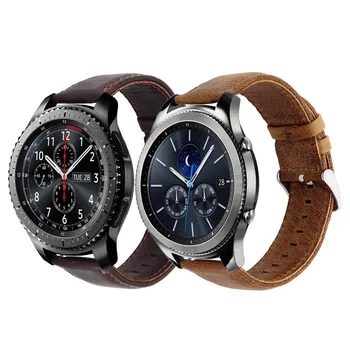 

Genuine Leather Watch Strap For Samsung Gear S3 22mm 20mm Classic Band Frontier Strap Watchband Watch Bracelet