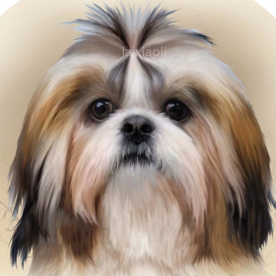 Алмазная Стразы DIY 5D алмазная живопись Shih Tzu вышивка крестиком с собакой картины 3d