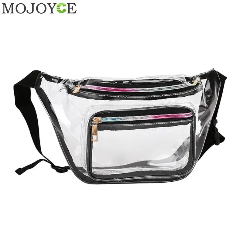 Transparent PVC Waist Bag Packs Women Girls Phone Pouch Fanny Chest Bag ...