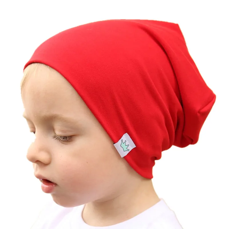 solid 15 color plus size for baby 1-10 years children hats spring summer autumn boys girls caps kids cotton beanies wear wraps