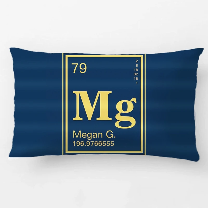 

The Element Of You! Custom Name Violet Periodic Wedding Decorative Cushion Cover Pillow Case Customize Gift For Sofa Pillowcase
