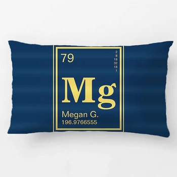 

The Element Of You! Custom Name Violet Periodic Wedding Decorative Cushion Cover Pillow Case Customize Gift For Sofa Pillowcase
