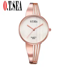 Горячая O. T. SEA бренд розовое золото браслет женские наручные часы платье кварцевые наручные часы Relogio Feminino