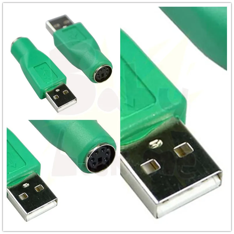 Usb Male Socket To For Ps2 Ps2 Port 6pin Mini Din Female Plug Adapter