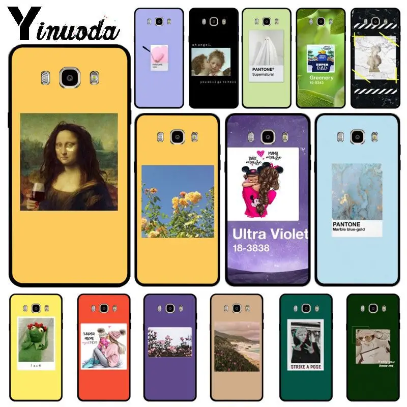 

Yinuoda Pantone Candy Color flower Landscape Mona Lisa love mom phone case For Samsung j6plus j7 j8 j2 prime j4plus 2018 funda