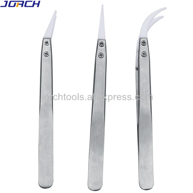 

New Non Conductive Ceramic Tweezers IC SMD SMT Tweezers Heat Resistant 1000 Degree Hand Tools