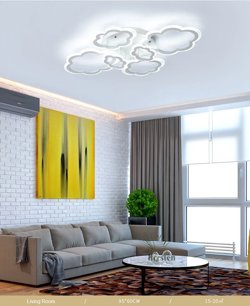 Horsten White Clouds High Power LED Ceiling chandelier For Living Room Bedroom Home Modern Led Chandelier Lamp Fixture (6)